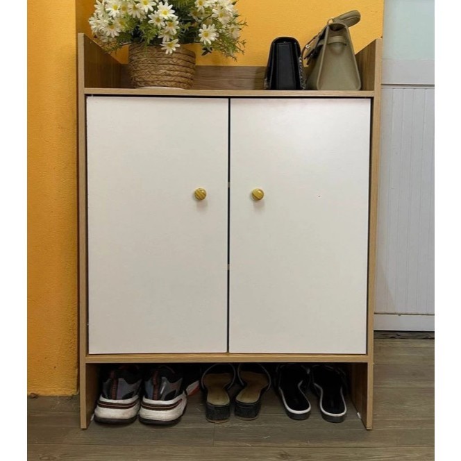 Kệ Giày Gỗ, Tủ Đựng Giày Dép Anhkhoa Chất Liệu MDF Chống Nước hiện đại 80x60x30cm