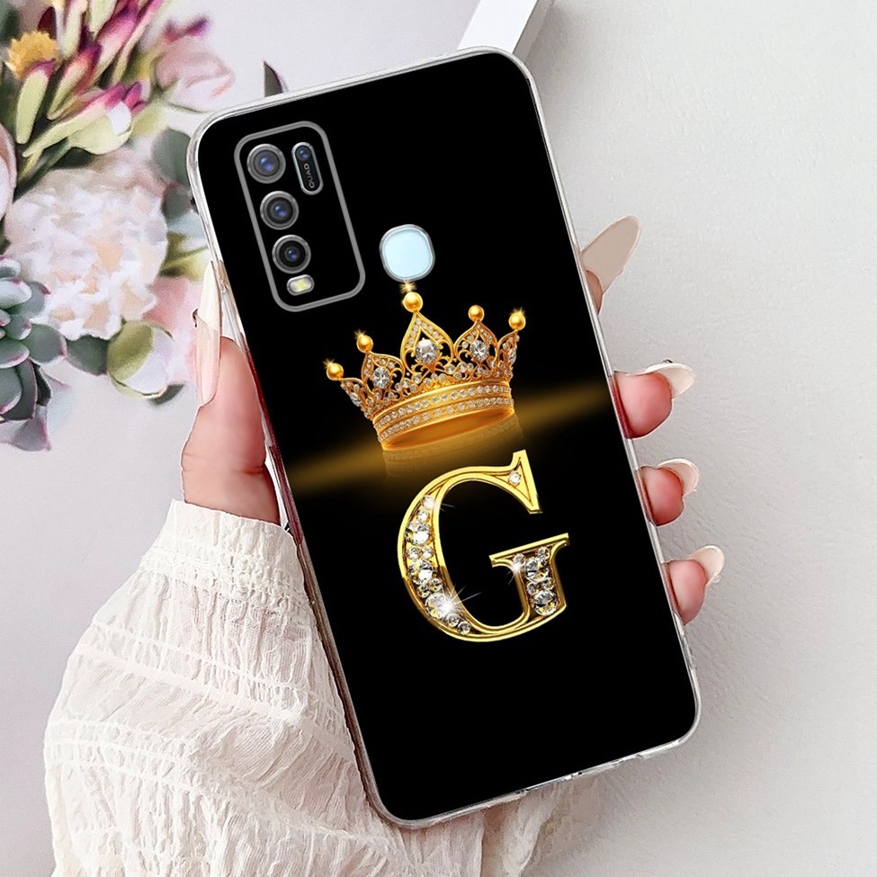 Ốp lưng Vivo Y50 1935 V1965A Clear Thẩm mỹ A-Z Letter Soft TPU Ốp lưng Vivo Y 50 VivoY50 Vỏ điện thoại