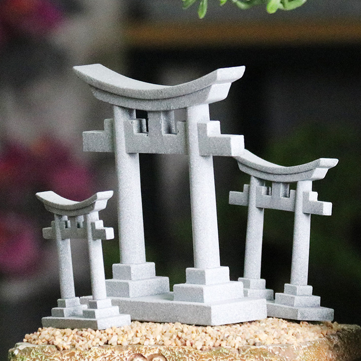 Cổng Trời Torii Bằng Đá Sa Thạch Dùng Trang Trí Tiểu Cảnh, Bonsai, Thủy Sinh, Tượng Phật