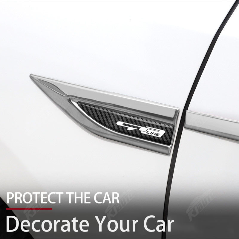 Kia GT-Line Kim Loại Fender Bên Nhãn Dán Huy Hiệu Chống Trầy Xước Chống Mài Mòn Bảo Vệ Cửa Xe Thể Thao Sửa Đổi Phụ Kiện Trang Trí