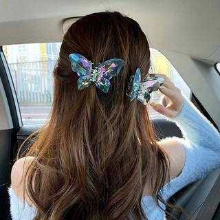 Pha Lê Nhiều Màu Sắc Bướm Khóa Kẹp Bên Kẹp Mũ