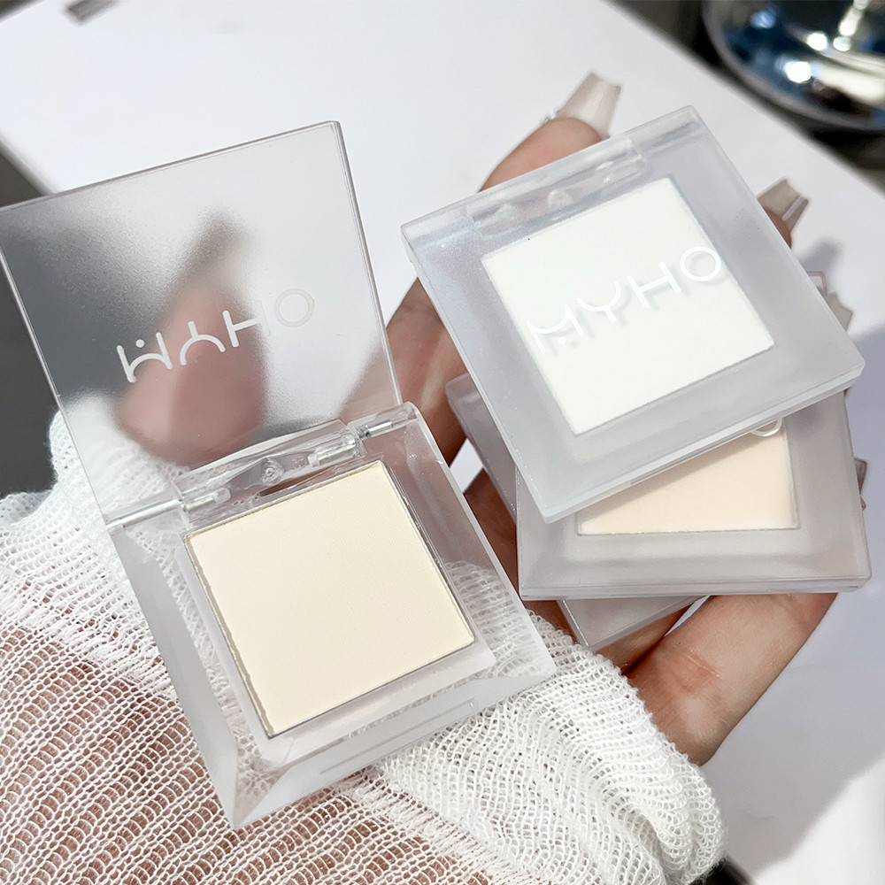 Bảng Phấn Mắt Đơn Sắc - Pearly Matte White Beige Highlights - Chống Thấm Nước Lâu Dài Làm Sáng - Phấn Mắt Shimmer Powder Pigment - Mỹ Phẩm Trang Điểm Da Mặt