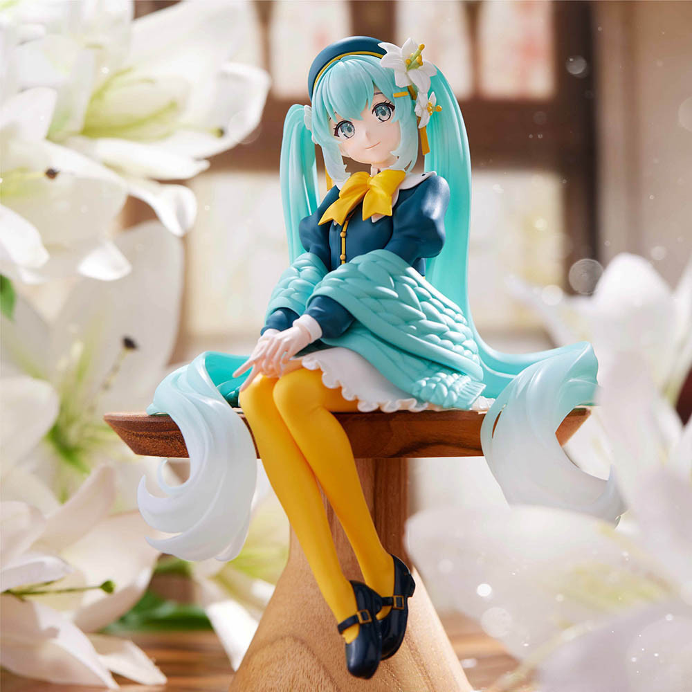 Hatsune Miku Anime Hình Tư Thế Ngồi Hoa Cổ Tích Miku Nhân Vật Hành Động PVC Bộ Sưu Tập Trang Trí Mô Hình