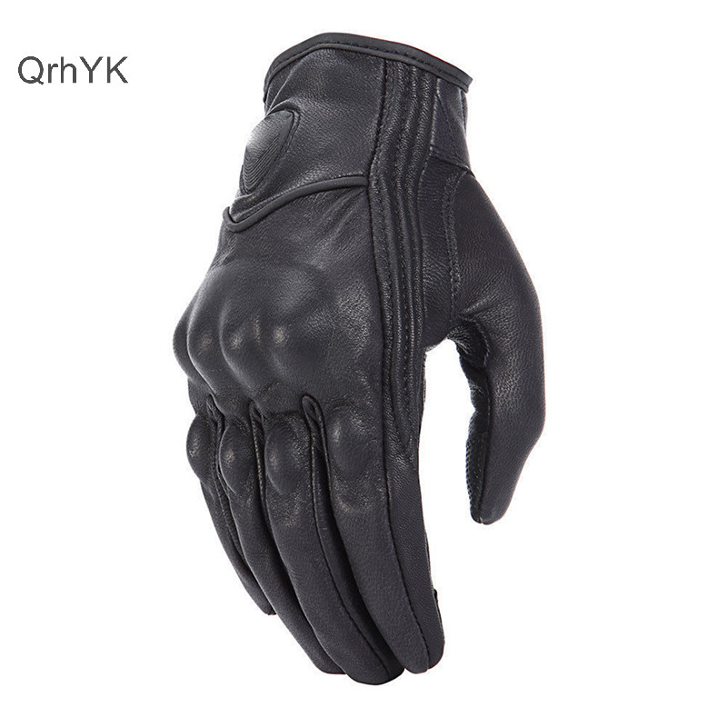 Nhà Máy Thời Trang Retro Da Thật Găng Tay Xe Máy Moto Găng Tay Chống Thấm Nước Găng Tay Motocross QrhYK