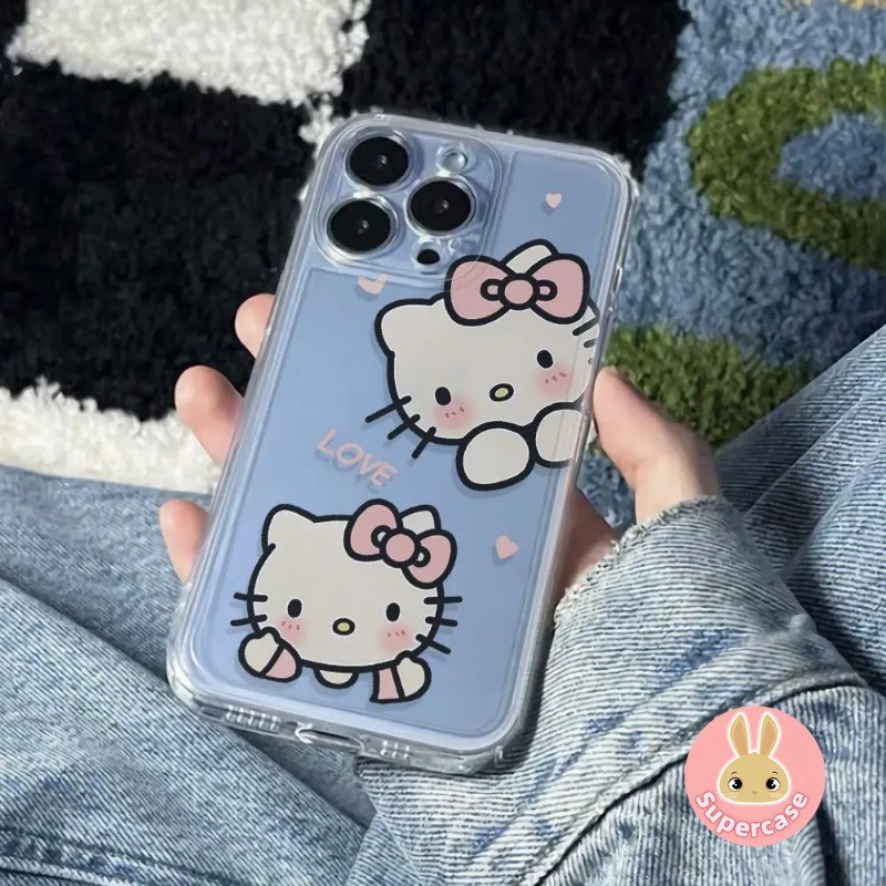 HOT Kitty Cat Hoạt Hình Dễ Thương Ốp Lưng Điện Thoại Samsung Galaxy S20 S10 Plus Note 20 Ultra 10 Plus 10 + S20 + FE S10 + F23 M53 M51 M33 M31s Vỏ Điện Thoại Cô Gái Dễ Thương Trong Suốt