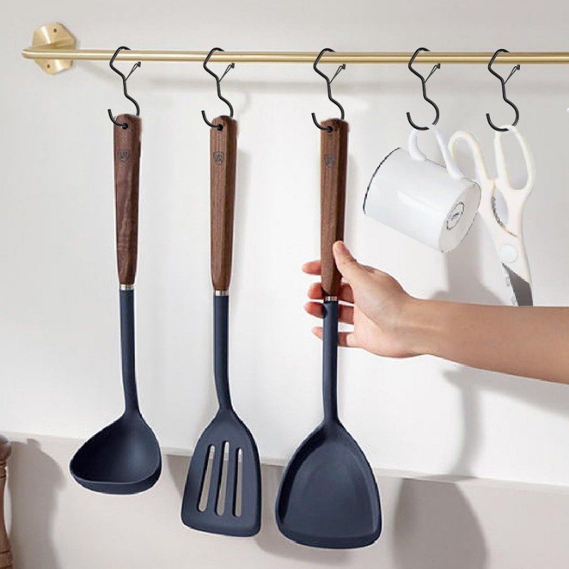 [Nổi bật] Móc treo hình chữ S - Chống gió, tiết kiệm không gian, chịu lực mạnh - Giá treo đồ dùng nhà bếp - Móc treo lan can - Giá đỡ dụng cụ sửa chữa - Phụ kiện lưu trữ đa năng