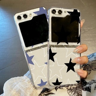 Stra Họa Tiết Trong Suốt Cho Samsung Galaxy Z Flip 5 Flip 4 Flip 3 Trong Suốt Cứng PC Gấp Ốp điện thoại Cho Samsung Z Flip5 Flip4 Flip3