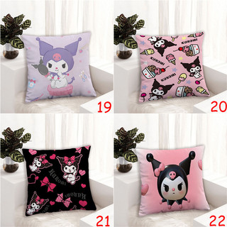 Sanrio Phim Hoạt Hình Kuromi Vuông Vỏ Gối Sofa Polyester In Một Mặt Gối Phòng Khách Trang Trí Nhà (Không Có Gối)