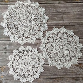 YONDR Rỗng Ren Coaster, Tròn Móc Cup Mat, Handmade Vintage Tinh Tế Placemat Trang Trí Bàn
