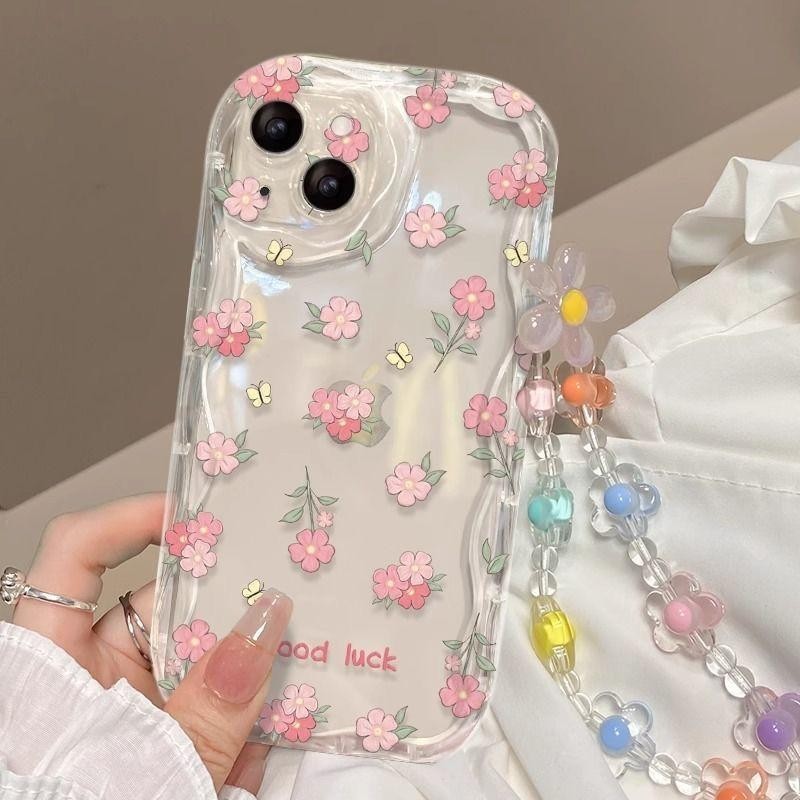 Ốp Hoa Có Dây Xích Hoa Cho Samsung Galaxy A25 A10 A11 A31 A51 A71 A21S A50 A30S A20 A30 A32 A52 A02 A02S A22 A03 J7 Prime INS Ốp Điện Thoại