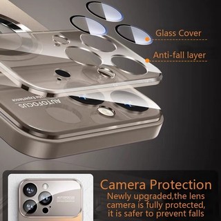Ốp Cứng Từ Tính Cho iPhone 15 PRO MAX 14 PRO MAX 13 12 11 PRO 15 Plus Chống Rơi Với Ống Kính Máy Ảnh Bảo Vệ Sạc Không Dây Vỏ Chống Sốc Mờ