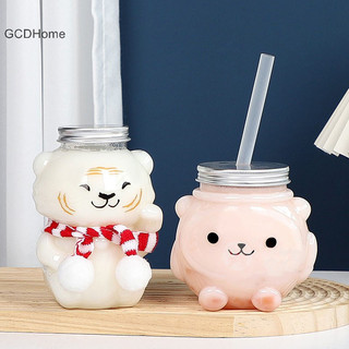 Gcdhome 500ml Chai Nước Giải Khát Gấu Nhỏ Uống Chai Trà Sữa Nước Uống Lạnh Chai Nóng