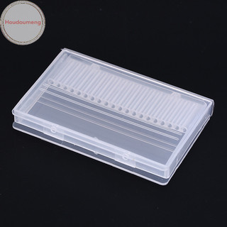 Houdumeng 20 lỗ mũi khoan móng tay hộp nhựa trưng bày đứng hộp đựng cho mũi khoan 3 / 32 "VN