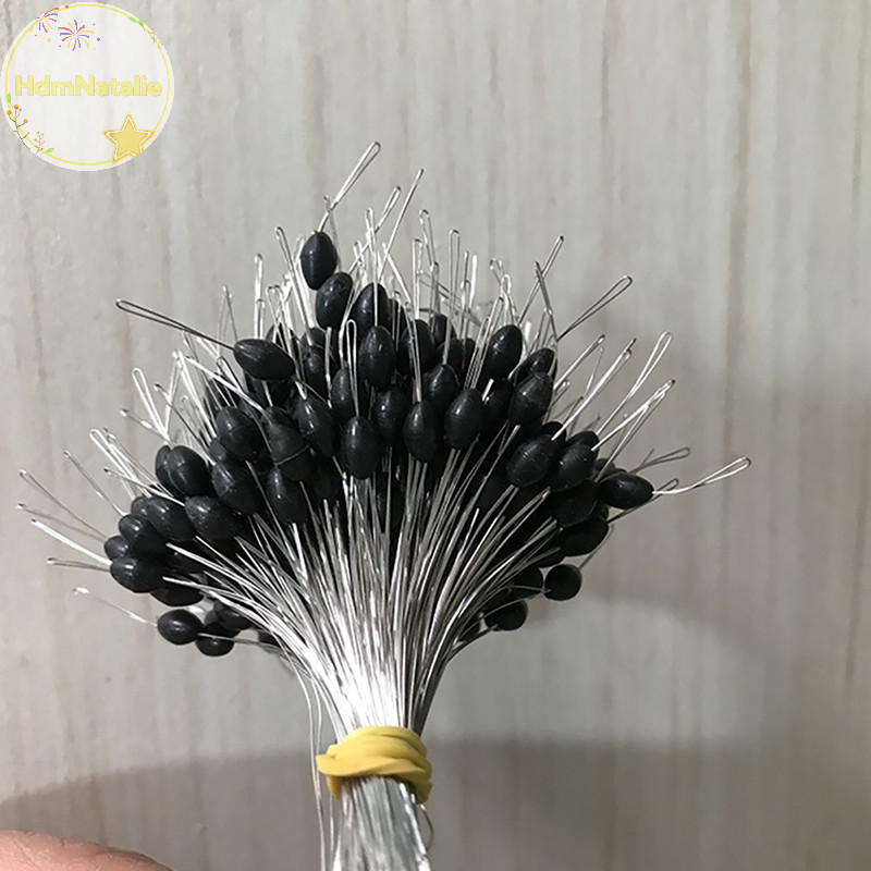 Hdmnatalie 300 Cái / lốc Phao Cao Su Chặn Câu Cá Bobber Chặn Phao Hình Trụ Không Gian B VN