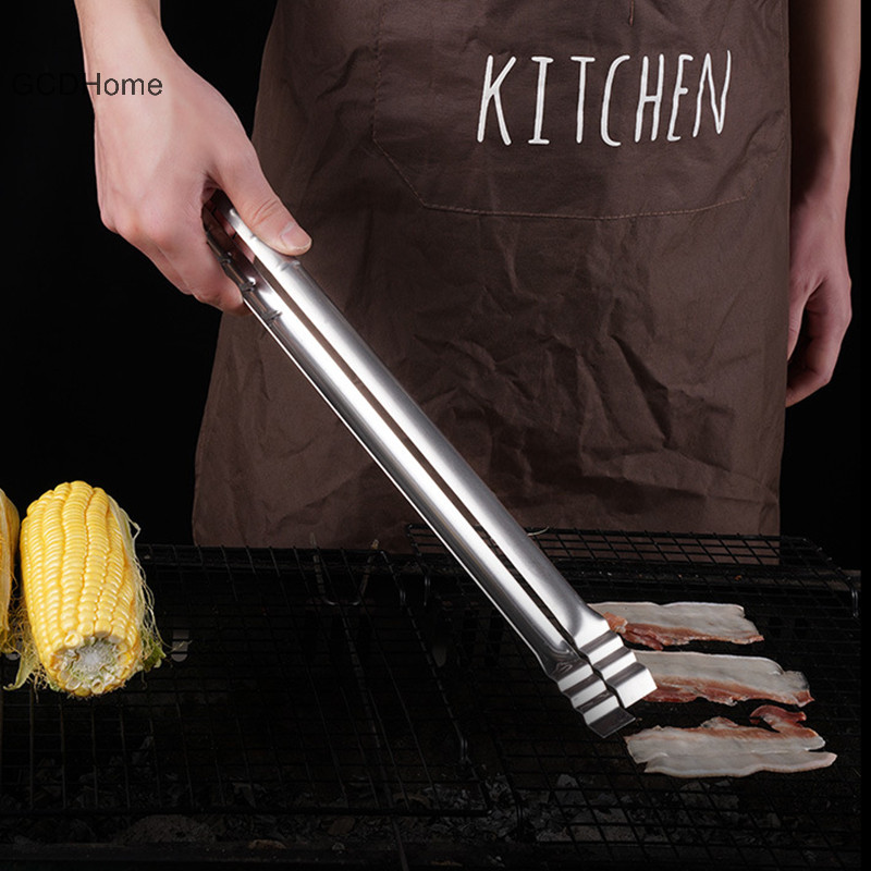 Gcdhome 45CM kẹp nướng inox dài cho cắm trại ngoài trời, nhà bếp, hỗ trợ nấu ăn