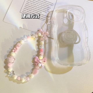 Thời Trang Hoạt Hình Dễ Thương Gấu Dây Xích Dây Handmade Nhiều Màu Sắc Tình Yêu Thỏ Dây Xích Tự Làm Mặt Dây Chuyền Vỏ Điện Thoại Phụ Kiện Trang Sức
