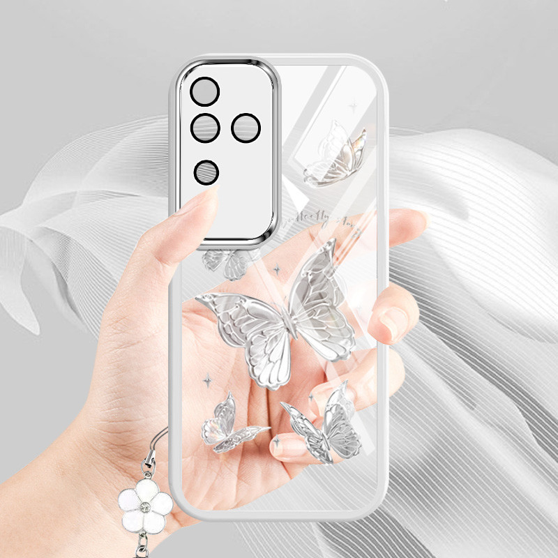 Ốp Điện Thoại YBD INS Style Cho Vivo V40 Pro S18 Pro V30 Pro V30E Vỏ Bướm Niche Được Trang Bị Bảo Vệ Ống Kính