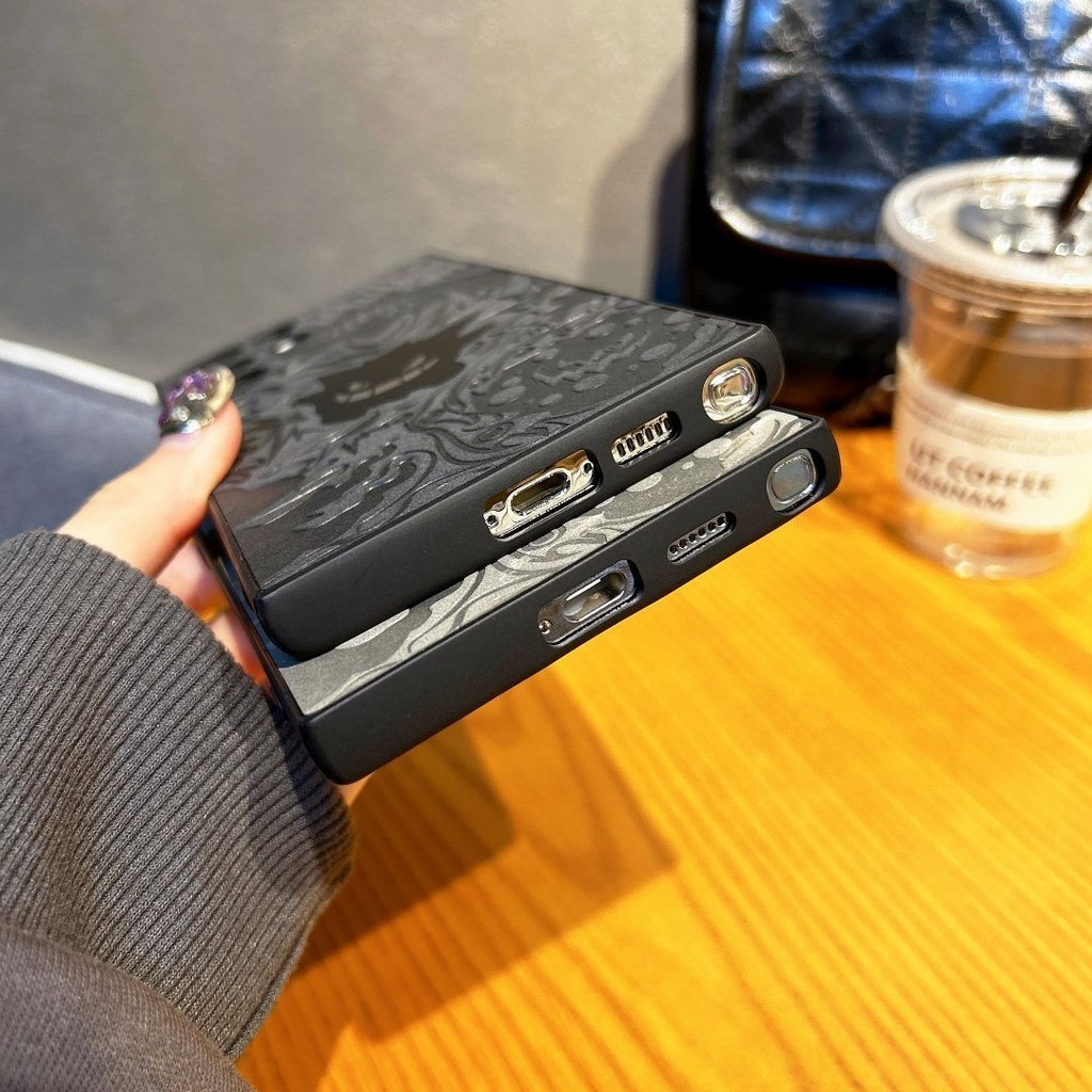 Ốp Điện Thoại TPU Cho Samsung A55 A54 A15 S24 S25 S22 Ultra Plus Họa Tiết Gengar Chống Sốc Cảm Ứng Ban Đầu Cảm Ứng Chống Trầy Xước Chống Dấu Ngón Tay Vỏ Chống Hình Mờ
