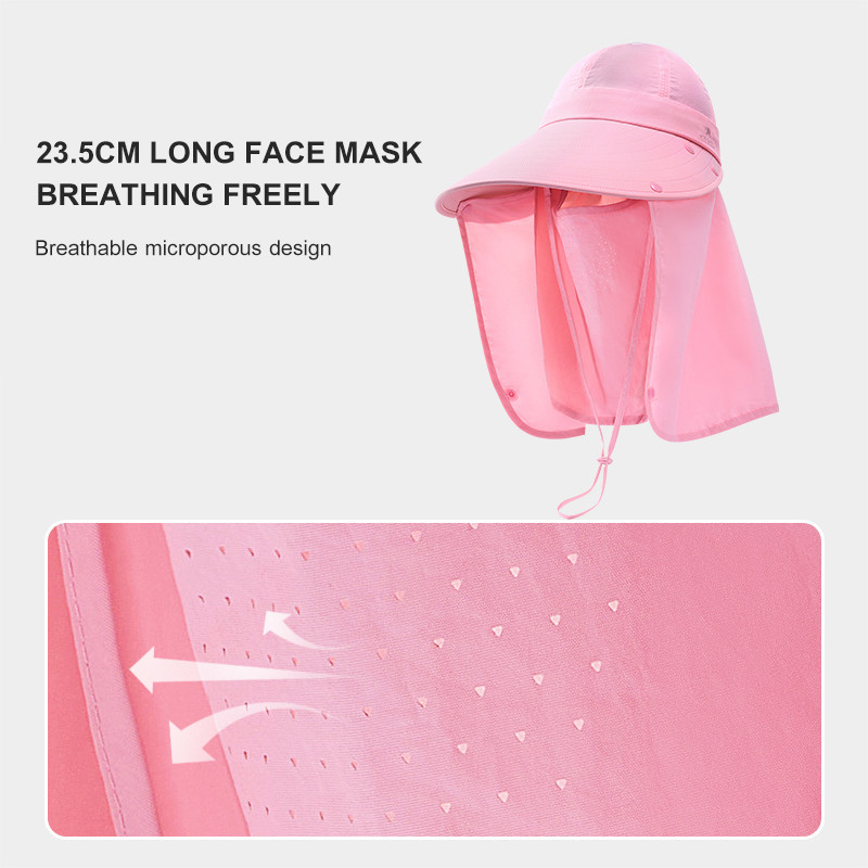 Ảnh Mũ chống nắng toàn mặt CAMEL CROWN dành cho nữ, Mũ xô có thể tháo rời Bảo hiểm toàn diện 4