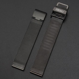 Dây đeo đồng hồ Seiko No. 5 dây thép siêu mỏng Dây lưới Milan unisex bảo hiểm đôi 12 14 18 20 22mmz179