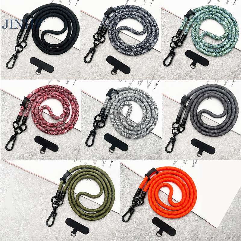 Jinhf Đa Năng 120CM Đeo Ngang Dây Đeo Dây Xích Cho Vỏ Điện Thoại Vỏ Thể Thao Leo Núi Nylon Nhiều Màu Sắc Dây Đơn HOT