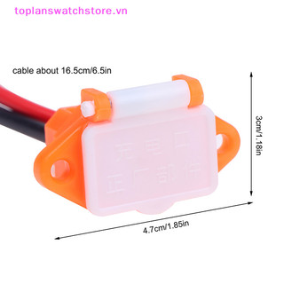 Toplanswatchstore Đầu nối xe tay ga điện Cắm ba ổ cắm sạc dọc với cáp 12AWG cho 36V 48V Universal VN