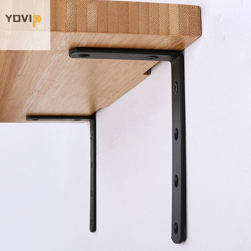 Yovip 1 Chiếc Thép Dày Cuộn Lạnh ed Đen 90 Độ Hình Chữ L Kệ VN