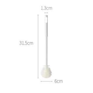 Máy làm sạch kính MEGOCE, Bàn chải gấp đầu cốc silicon, Tay cầm dài Bình sữa chà cốc trắng