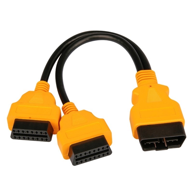 Bang Obd2 Splitter 16 Pin OBDII Cáp Adapter Obd2 Bộ Chia Nối Dài 1 Nam Đến 2 Nữ Nối Dài Cáp Adapter