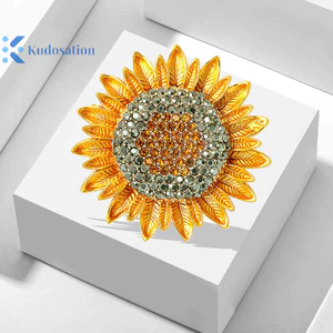 Kudosation Vintage Collecg Vẻ Đẹp Hoa Từ Hoa Hướng Dương Thổ Cẩm Dành Cho Nữ Cô Gái Tiệc Cưới Thổ Cẩm Chân Quà Tặng