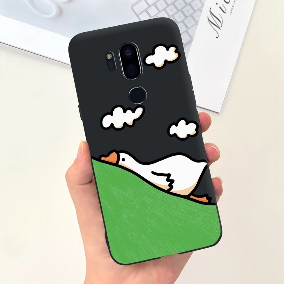 Ốp lưng LG G7 ThinQ G710EM Cao cấp Thẩm mỹ Mèo dễ thương Gấu trúc sơn mềm màu đen Vỏ silicon LG G7 ThinQ Ốp lưng điện thoại