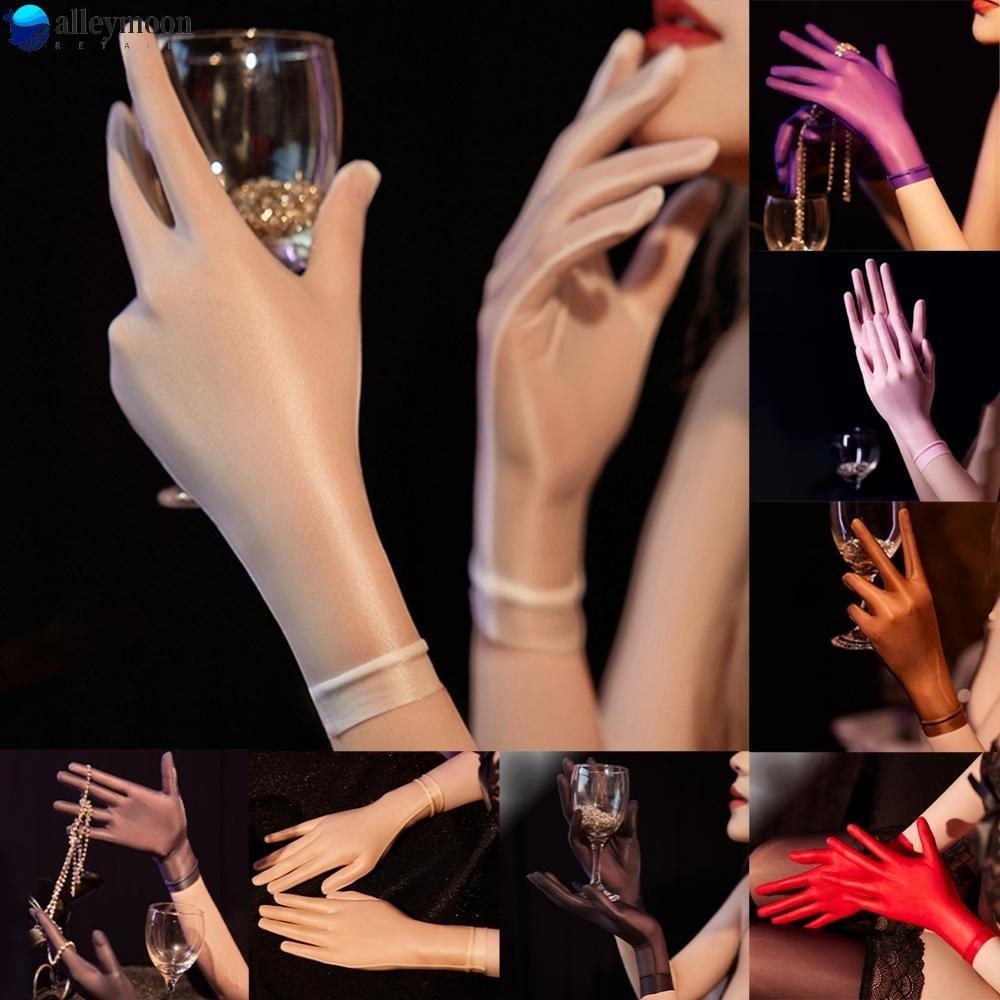 Găng tay nhảy múa lái xe siêu mỏng Nylon Găng tay bó sát dành cho nữ