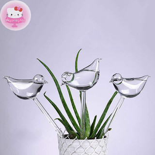 Moonlights Plant Waterer Quả cầu tự tưới nước, Bóng đèn trong suốt hình chim thổi tay EN