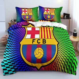ST2 FC Barcelona Logo 3IN1 Bộ Chăn Ga Gối Chăn Ga Gối Ký Túc Xá Nhà Phòng Ngủ Phù Hợp Với TS2