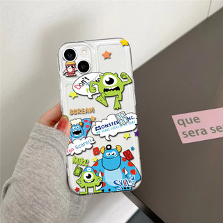 Monster University Mike Sulley Clear Crystal Case cho IPhone 16 15 14 13 12 11 Pro Max MINI X XS XR XSmax 7 7 + 8 8 + 6 6 + Plus SE2 SE3 Silicone Cover DCTK