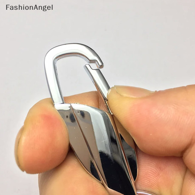 FashionAngel 1Pc Thép Không Gỉ Móc Khóa Thời Trang Cao Cấp Móc Khóa Cá Tính Nam Khóa Ô Tô Nhẫn Giá Đỡ Bạc Đen Quà Tặng TH