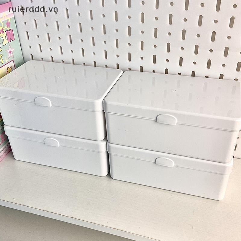 # ruierdd # Hộp đựng bông lật trong suốt Hộp đựng trang điểm Hộp đựng thẻ thần tượng Photocard Hộp đựng chống bụi.