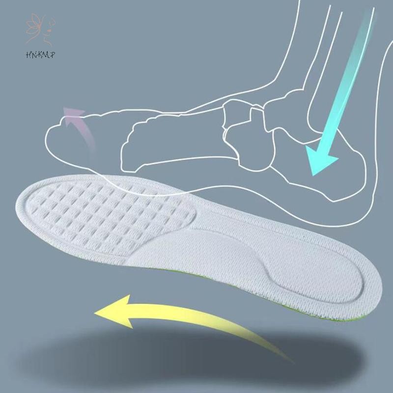 Hnkmp 2 Chân Chỉnh Hình Đế Giày Chạy Bộ Nhớ Mềm Xốp Đế Cho Giày Nam Nữ Khử Mùi Thấm Hút-Áo Massage Thể Thao.