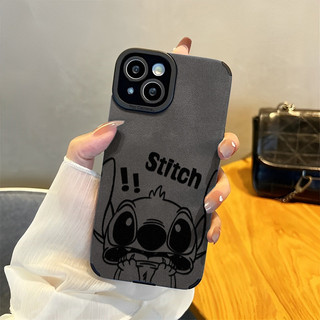 Ốp lưng cho iPhone 16 15 14 13 12 11 X XR XS Max thời trang retro da hài hước dòng phim kinh dị bìa Stitch