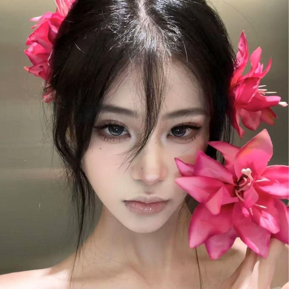 RTJIFSS Lily Flower Hair Clip, Sweet Seaside Holiday Style Duckbill Clip, Phụ kiện tóc thời trang Kẹp bên tạo kiểu Barrettes Girls