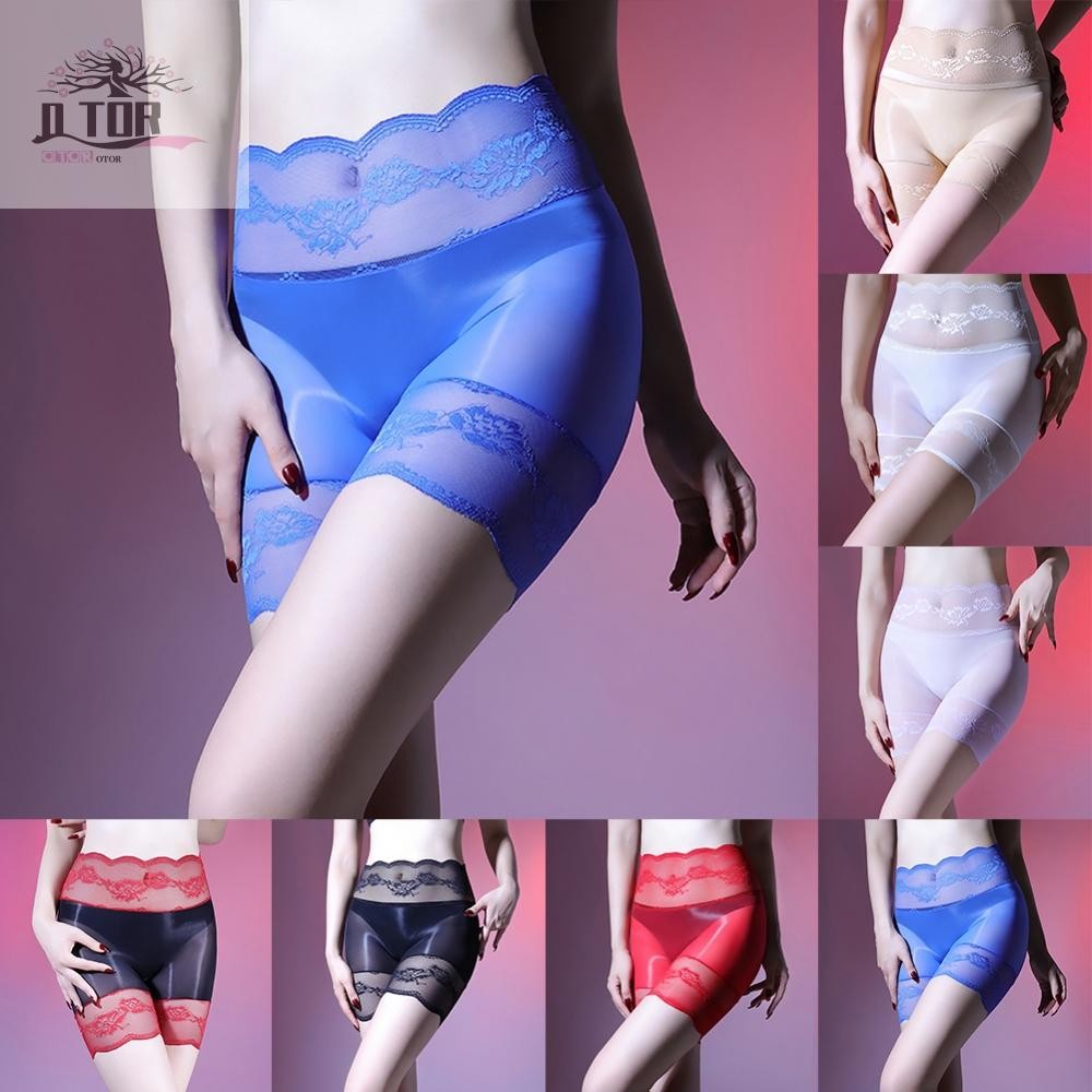 Quần lót Boxer ren trong suốt thanh lịch dành cho nam và nữ phong cách eo cao