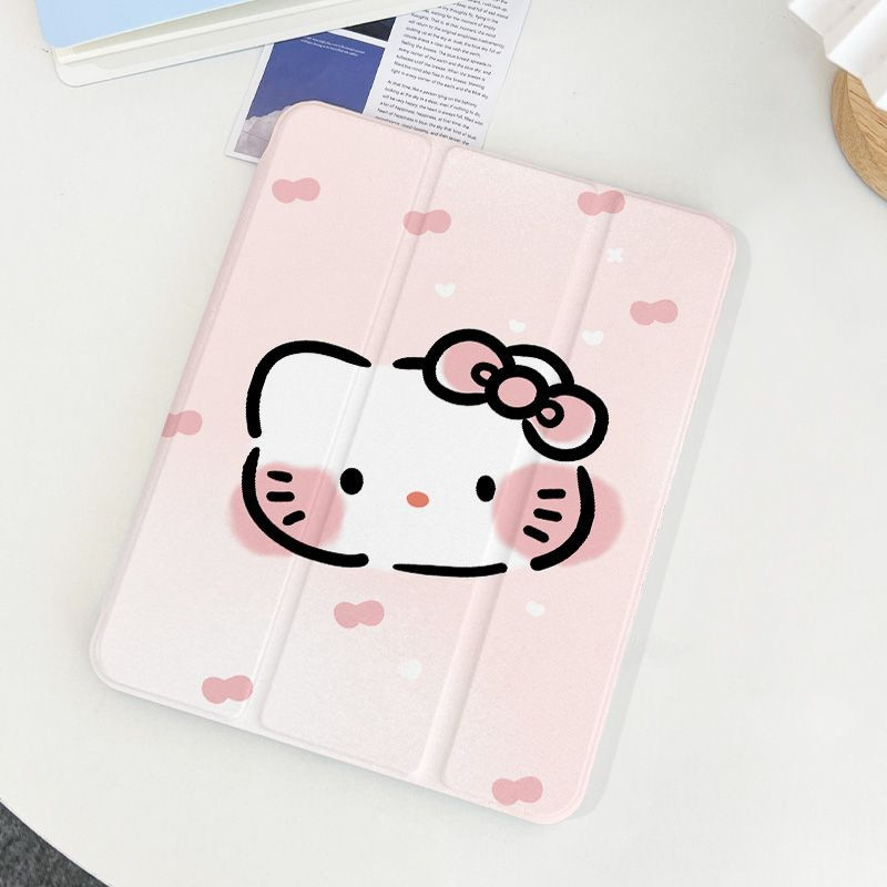 Ốp lưng máy tính bảng xoay 360 độ cho iPad 2024air6 11inch gen6 air1 2 air5 10.9 gen5 gen8 gen7 mini6 2022pro11 2018pro air3 gen9 10.2 generation10th air4 Vỏ bảo vệ mèo hoạt hình