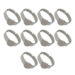 Flgo Bộ 10 Đế Nhẫn Có Thể Điều Chỉnh Bằng Thép Không Gỉ Cho Những Người Hâm Mộ Trang Sức DIY