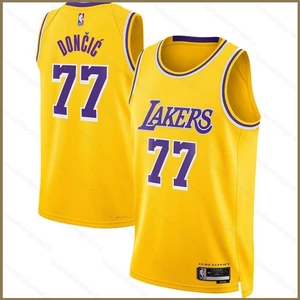 5y Los Angeles Lakers Edition Swingman Jersey Trẻ em Người lớn Plus Kích thước-Số 77-Luka Doncic