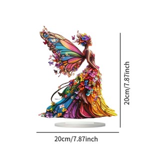 LOVIVER Bướm Cổ Tích Trang Trí 2D Lắp Đặt Phẳng DIY Với Đế Nhiều Màu Sắc Để Bàn Trung Tâm Cho Lò Sưởi Ngày Lễ