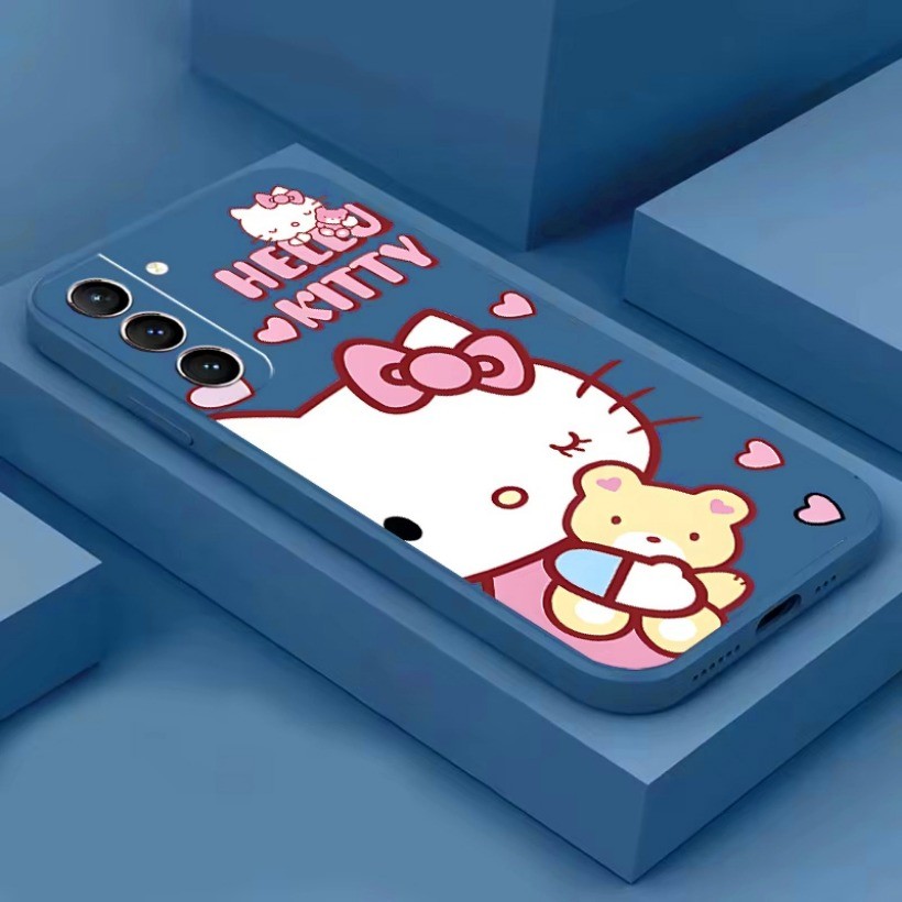 Ốp điện thoại hình búp bê hình gấu Cat cho Samsung S21 S10 S9 Plus Ultra Note 9 10 20 Vỏ silicon siêu mềm