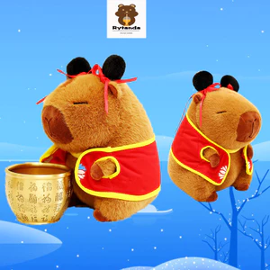 Rytanda Nezha Capybara Đồ chơi sang trọng Nhân vật hoạt hình dễ thương Động vật Đồ chơi sang trọng 2 trong 1 Đệm Sofa Quà tặng cho sinh nhật bạn gái trẻ em, Trang trí lớp học trên ô tô