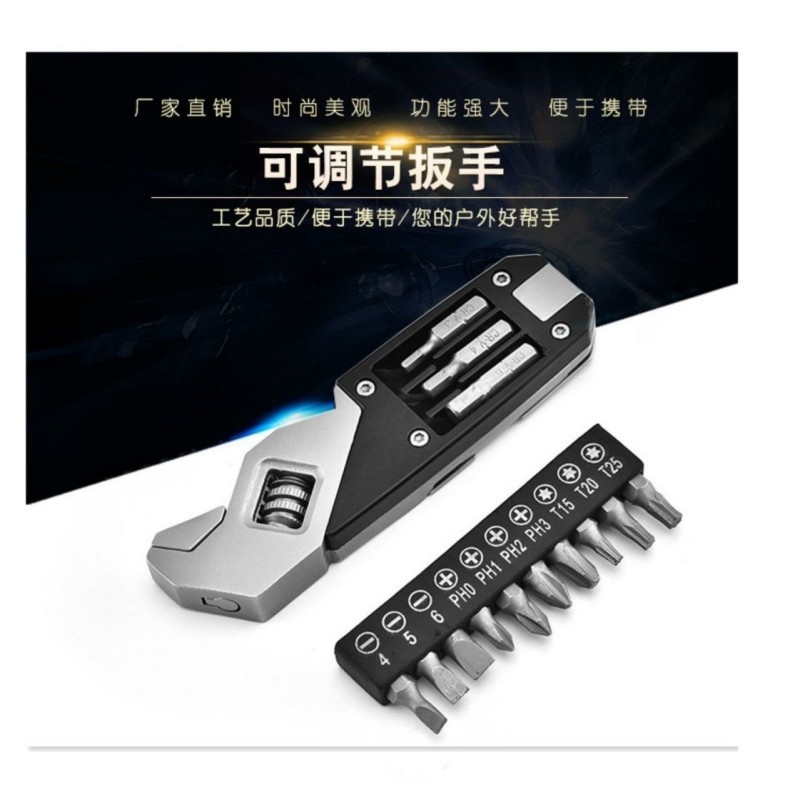 Dụng cụ đa năng ngoài trời, tuốc nơ vít, kìm gấp, cờ lê nhỏ kết hợp di động, dụng cụ tiện dụng bằng thép không gỉ, hình bông tuyết đa chức năng CS4P