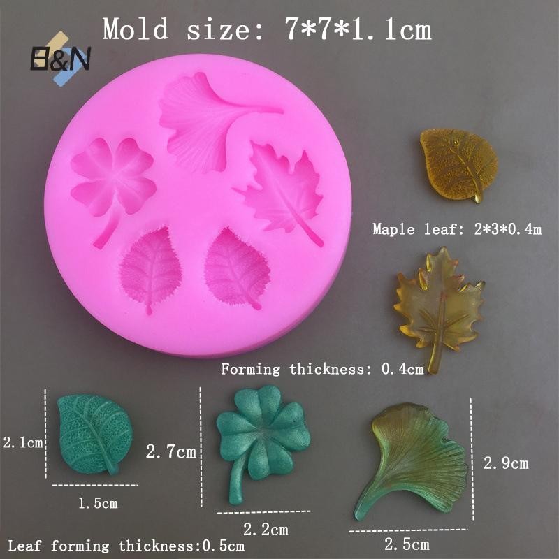 B & N 1 Lá Khuôn Silicon DIY Chocolate Fondant Bánh Trang Trí Dụng Cụ Handmade Khuôn Nến Tráng Miệng Bánh Cupcake Khuôn Nướng Bánh.