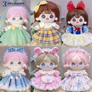 Okcatzone 20CM Cotton Búp Bê Rompers Hoạt Hình Sang Trọng Búp Bê Thay Thế Trang Phục Gothic Đầm Chơi Phụ Kiện Nhà Ngọt Mini Quần Áo D8N2